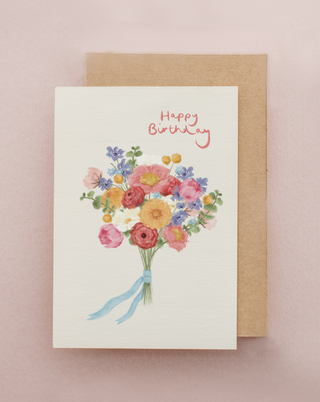 Birthday Bouquet Greetings Card