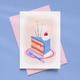 Birthday Cake Slice Greeting Card