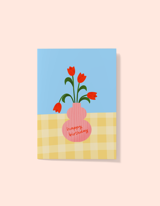 Birthday Tulips Greeting Card