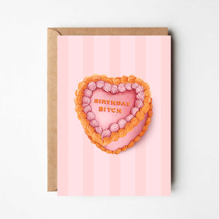 Birthday bitch cake greeting card