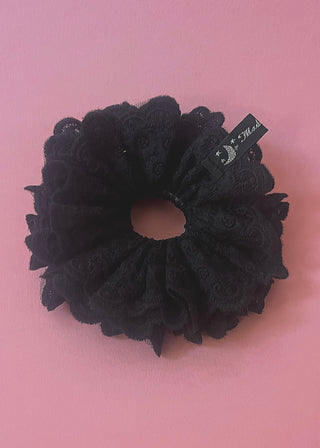 Black Lace Scrunchie