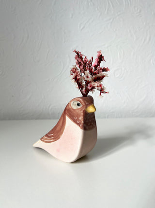 Large Bird Vase Black Rosie Finch