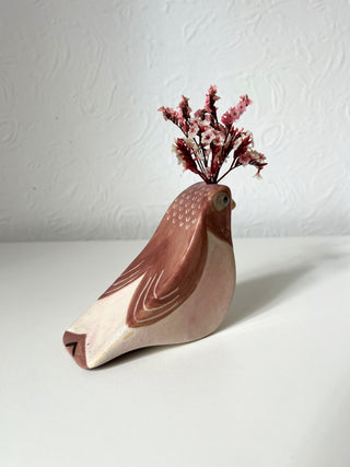 Large Bird Vase Black Rosie Finch