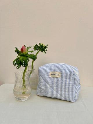 Blue Beach Hut Make Up Bag