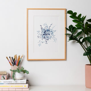 Blue Bouquet Print