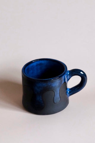 Blue & Black Drip Mug