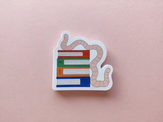 Book Worm Sticker