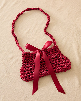 Bordeaux Ribbon Bow Bag