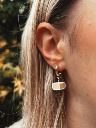 Brie Charm Hoop Earrings