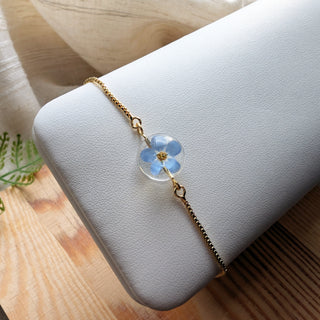 Bright Forget Me Not Adjustable Bracelet