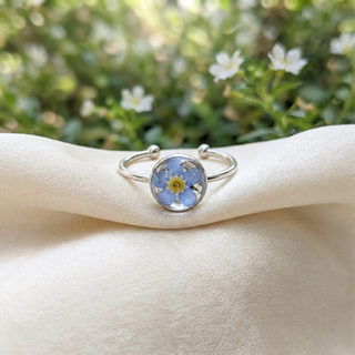 Bright Forget Me Not Adjustable Ring