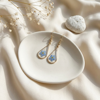 Bright Forget Me Not Waterdrop Earrings