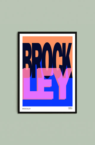 Brockley Layered Type Print