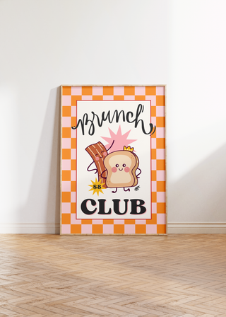 Brunch Club Retro Wall Art Print