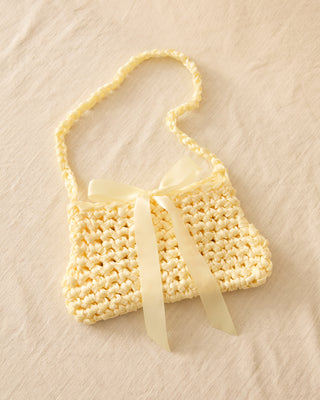 Butter Yellow Ribbon Bow Bag