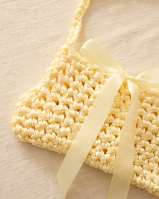 Butter Yellow Ribbon Bow Bag