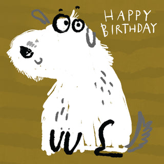 Scruffy dog birthday Card