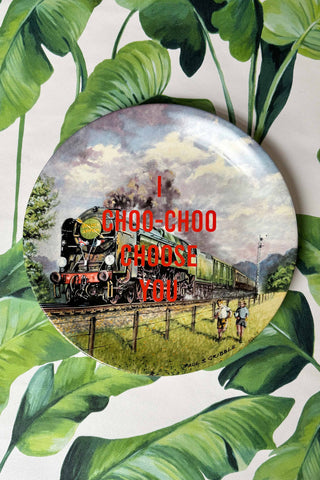 Medium Choo-Choo Plate (Red)