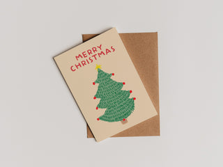 Christmas Tree Illustrated Christmas Card