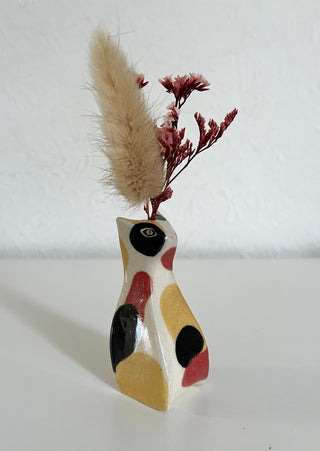 Calico Cat Vase