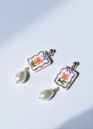 California Poppy Drop Earrings