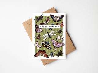 Garden Fauna Birthday Card