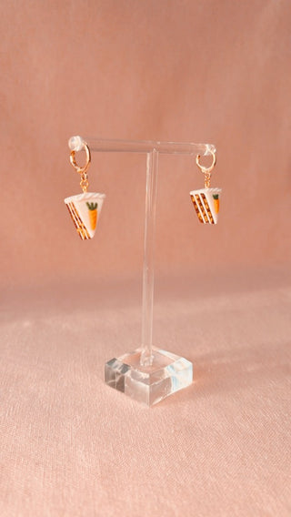 Carrot Cake Charm Earrings