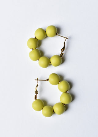Chartreuse Hoop Earrings