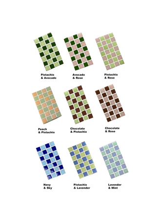 Checkerboard Glass Tile Coaster