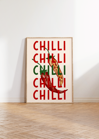 Chilli Repeat Wall Art Print