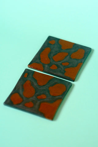 Cow Print Coasters - set of two