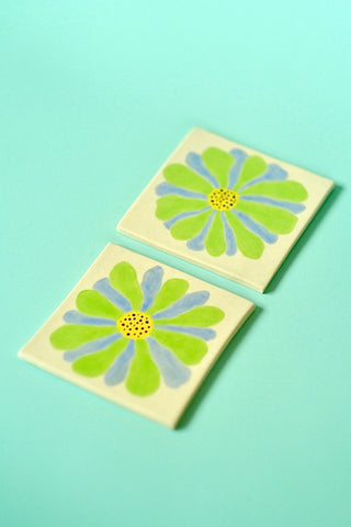 Flower Coasters - set of two