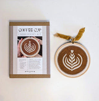 Coffee Cup Embroidery Kit