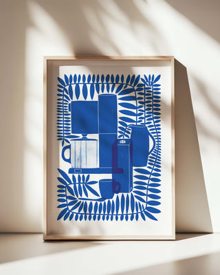 Coffee In Cobalt - Art Print