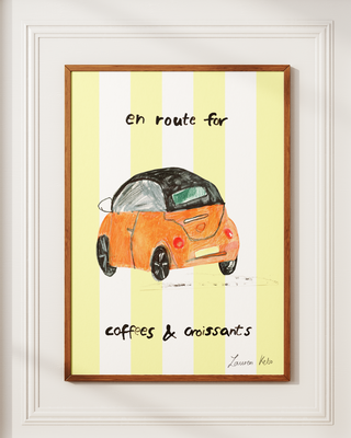Coffee & Croissants Print