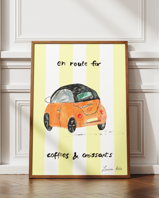 Coffee & Croissants Print