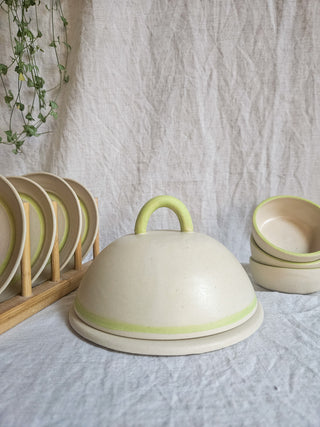 Lime Lined Butter Dish