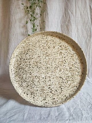 Brown Speckled Large Plate