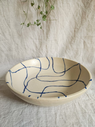 Blue Wiggle Grid Bowl Large