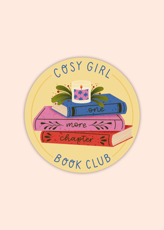 Cosy Girl Book Club Sticker