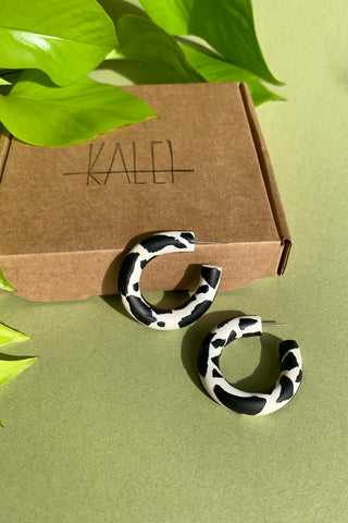 Cow Hoop Earrings