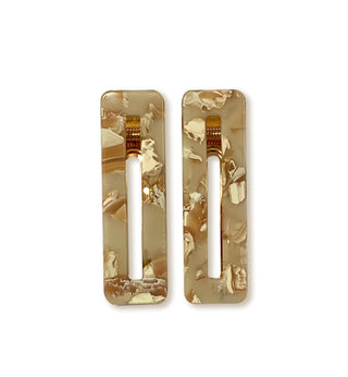 Cream Crocodile Hair Clips