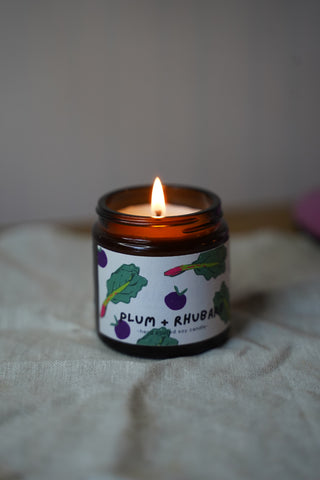 Plum and Rhubarb Candle
