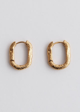 Molten Huggie Earrings Gold