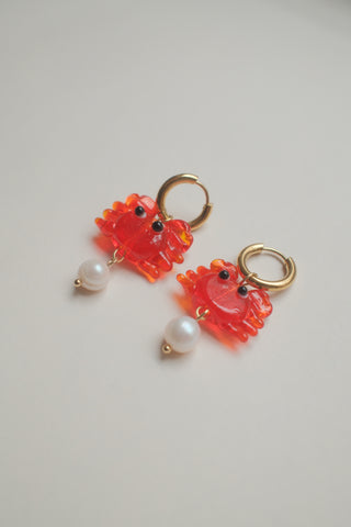 Crab Pearl Earrings