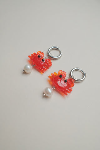 Crab Pearl Earrings
