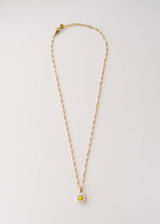 Daisy Pendant Necklace Gold