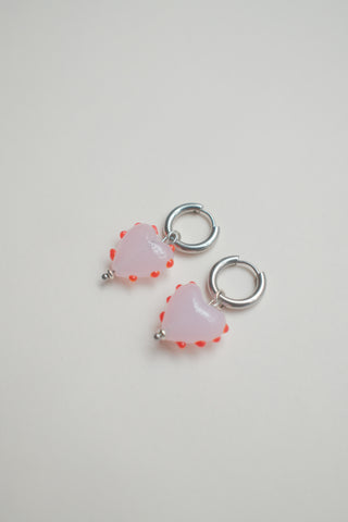 Pippa Heart Earrings - Pink