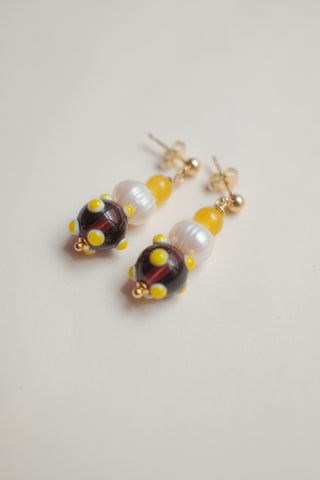 Pearl Jam Earrings - Brown