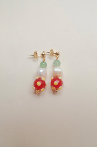 Pearl Jam Earrings - Red